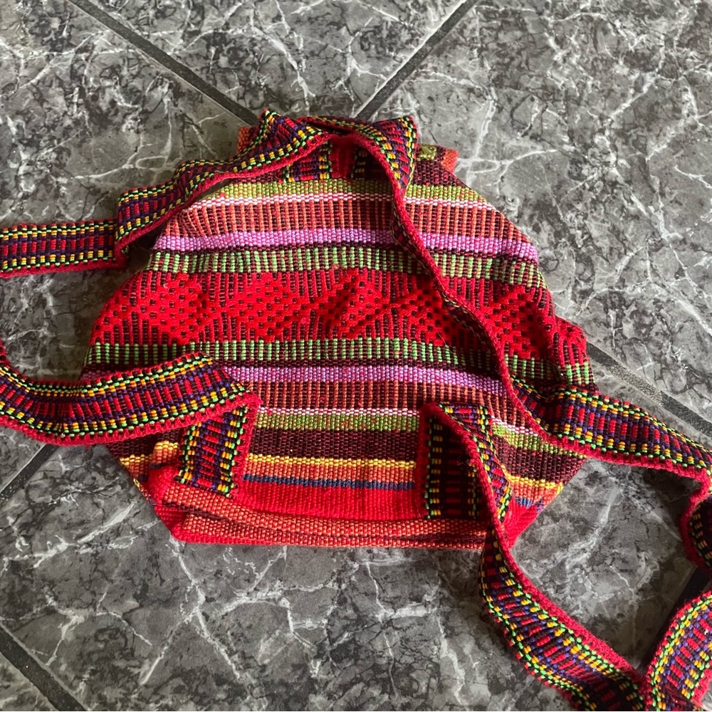 Colorful Woven Backpack - Picture 3 of 6